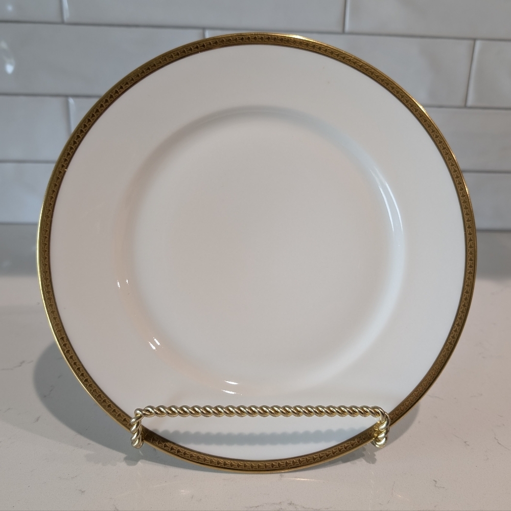 Limoges France William Guérin Circa 1900–1932 Round Platter Gold Rim 12.5"
